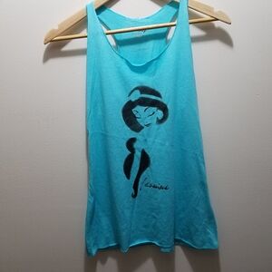 Disney Jasmine Aqua Tank Top Racerback Aladdin S Small Women's